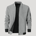 Men’s Textured Zip Up Bomber Jacket Casual Outerwear Coat