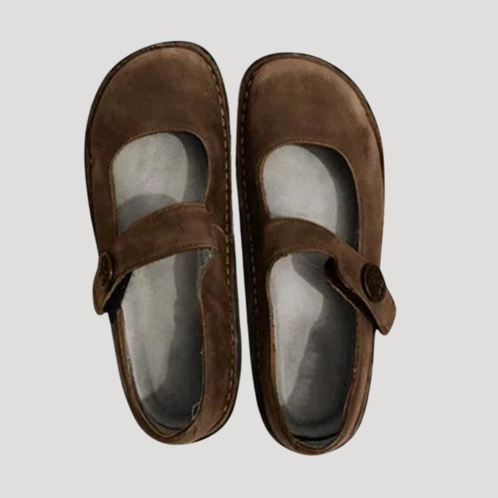 Women's Mary Jane Flats Leather Casual Comfort Shoes