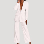Women’s Blazer Pants Set Tailored Straight Leg Business Suit