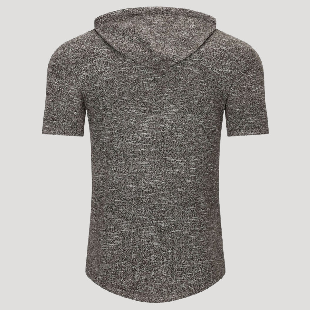 Men’s Short Sleeve Hooded T Shirt Slim Fit Casual Pullover Tee