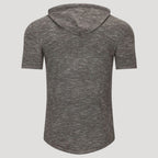 Men’s Short Sleeve Hooded T Shirt Slim Fit Casual Pullover Tee