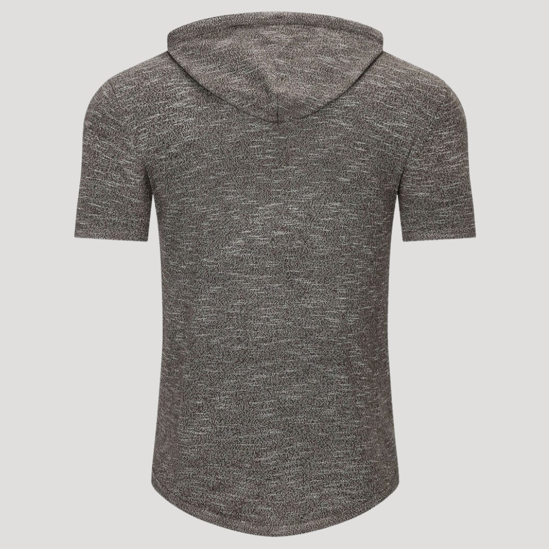Men’s Short Sleeve Hooded T Shirt Slim Fit Casual Pullover Tee