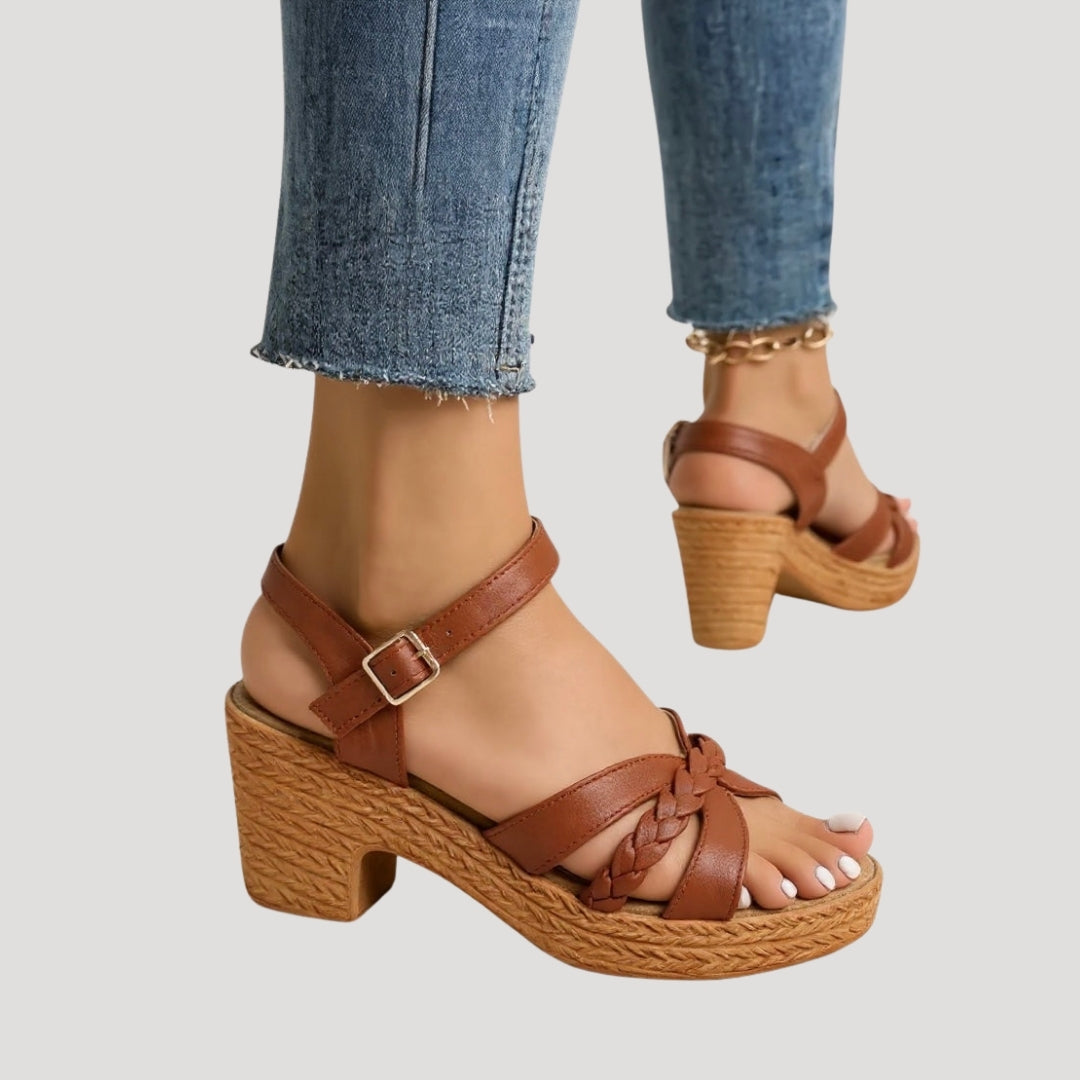 Women’s Sandals Platform Wedge Heeled Braided Ankle Strap