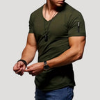 Men’s V Neck T Shirt Short Sleeve Casual