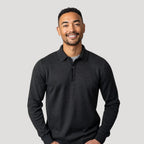 Men’s Polo Sweater Long Sleeve Knit Collar Smart Casual