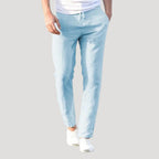 Men’s Drawstring Linen Blend Trousers Relaxed Casual Fit