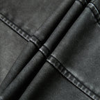 Women’s Leather Moto Jacket Zip Front Washed Gray Outerwear