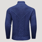 Men’s Cable Knit Shawl Collar Sweater Casual Pullover