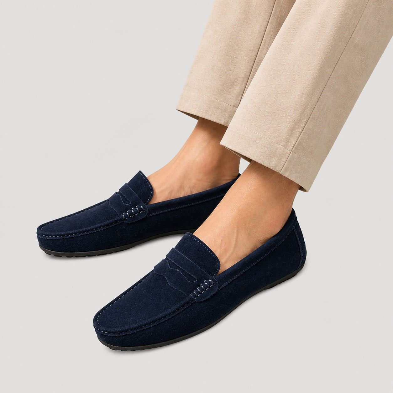 Men Suede Loafers Slip On Classic Comfortable Casual Shoes