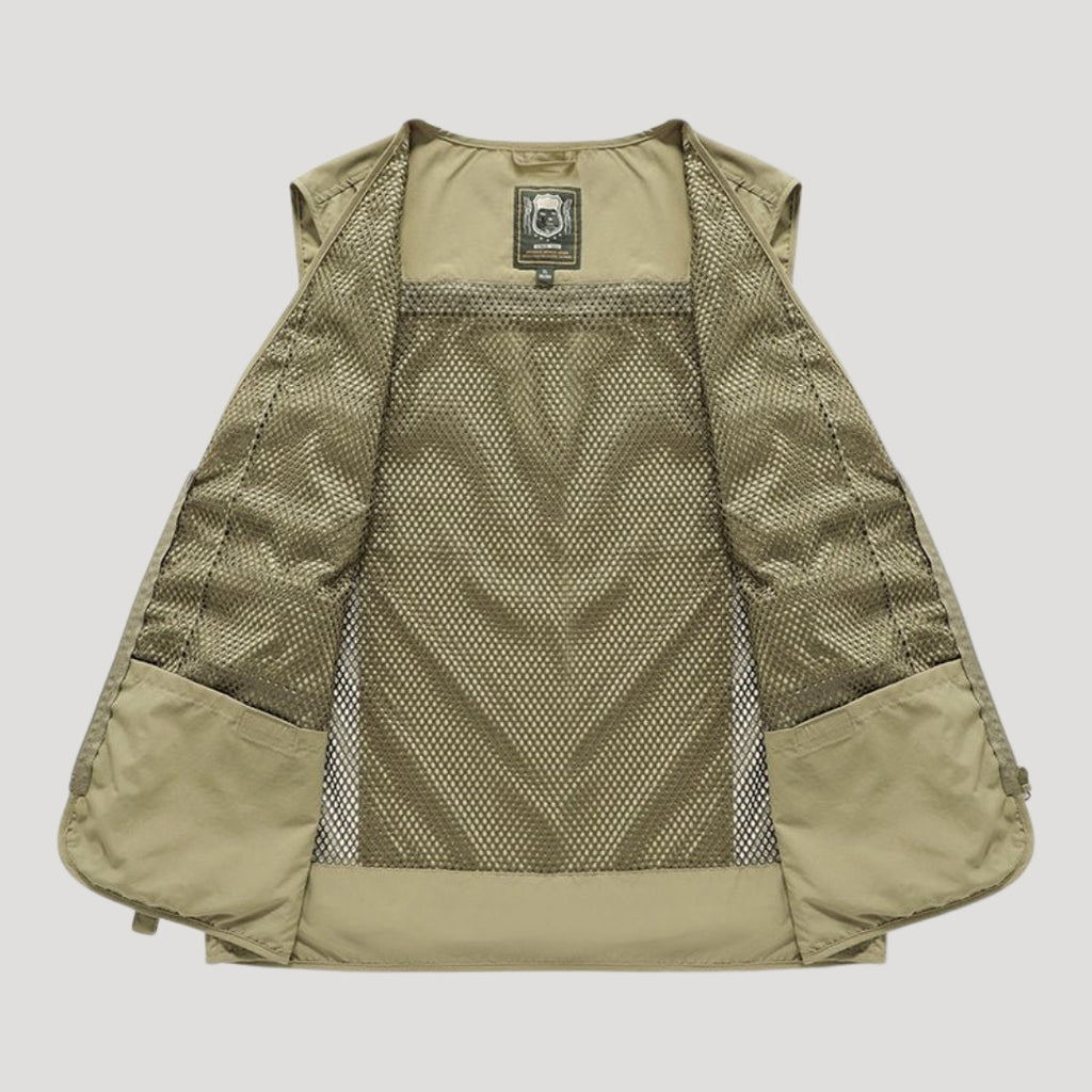 Men’s Tactical Vest Utility Fishing Cargo Multi Pocket