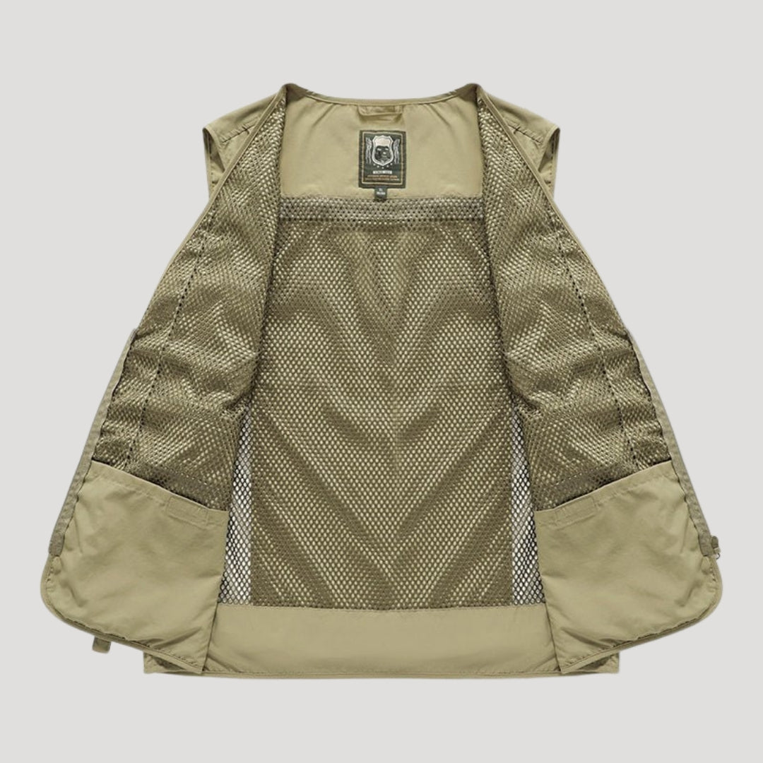 Men’s Tactical Vest Utility Fishing Cargo Multi Pocket