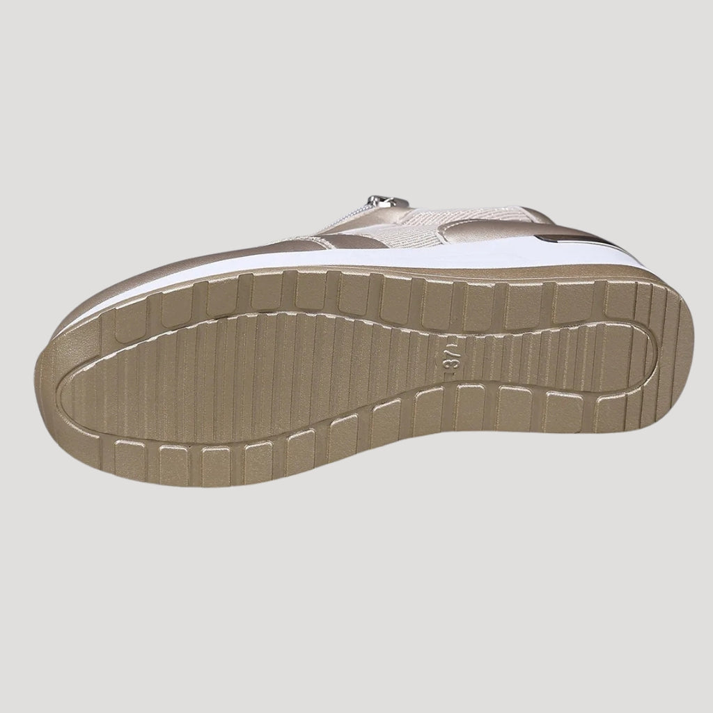 Women’s Lace Up Sneakers Side Zip Casual Platform Shoes