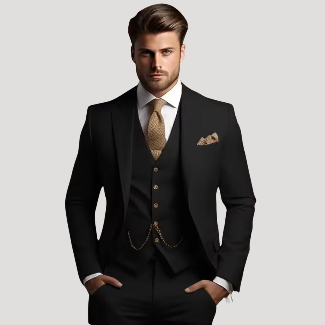 Men’s Three Piece Suit Slim Fit Blazer Vest Pants Set