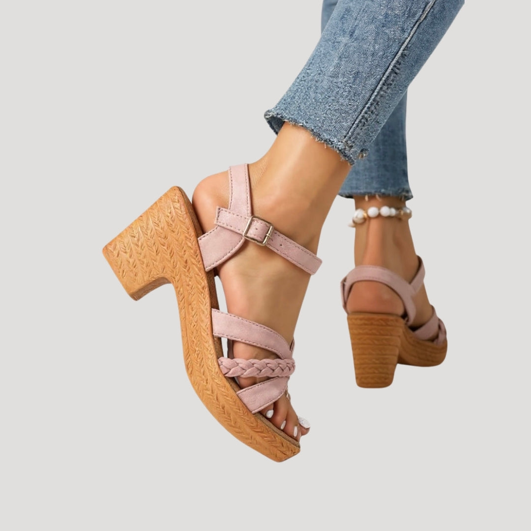 Women’s Sandals Platform Wedge Heeled Braided Ankle Strap