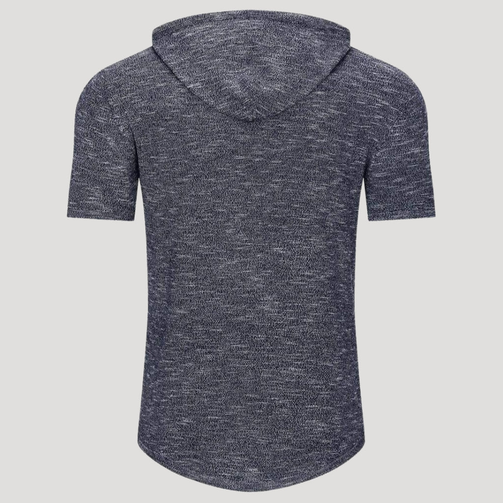 Men’s Short Sleeve Hooded T Shirt Slim Fit Casual Pullover Tee