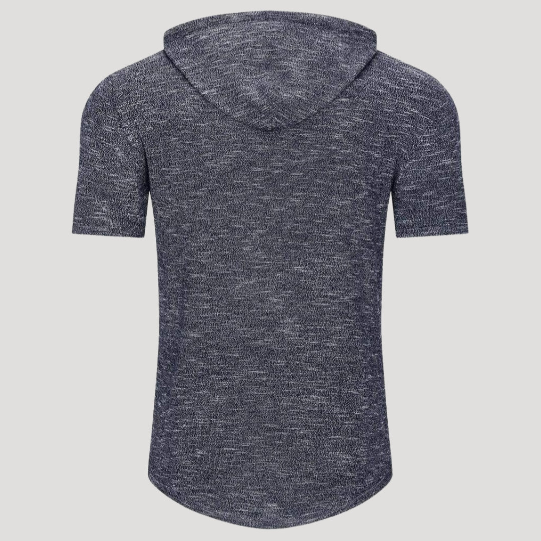 Men’s Short Sleeve Hooded T Shirt Slim Fit Casual Pullover Tee