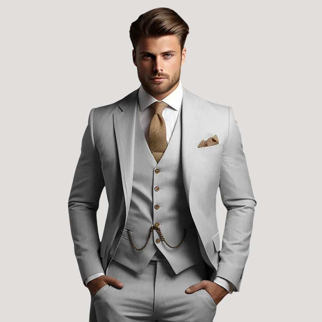 Men’s Three Piece Suit Slim Fit Blazer Vest Pants Set