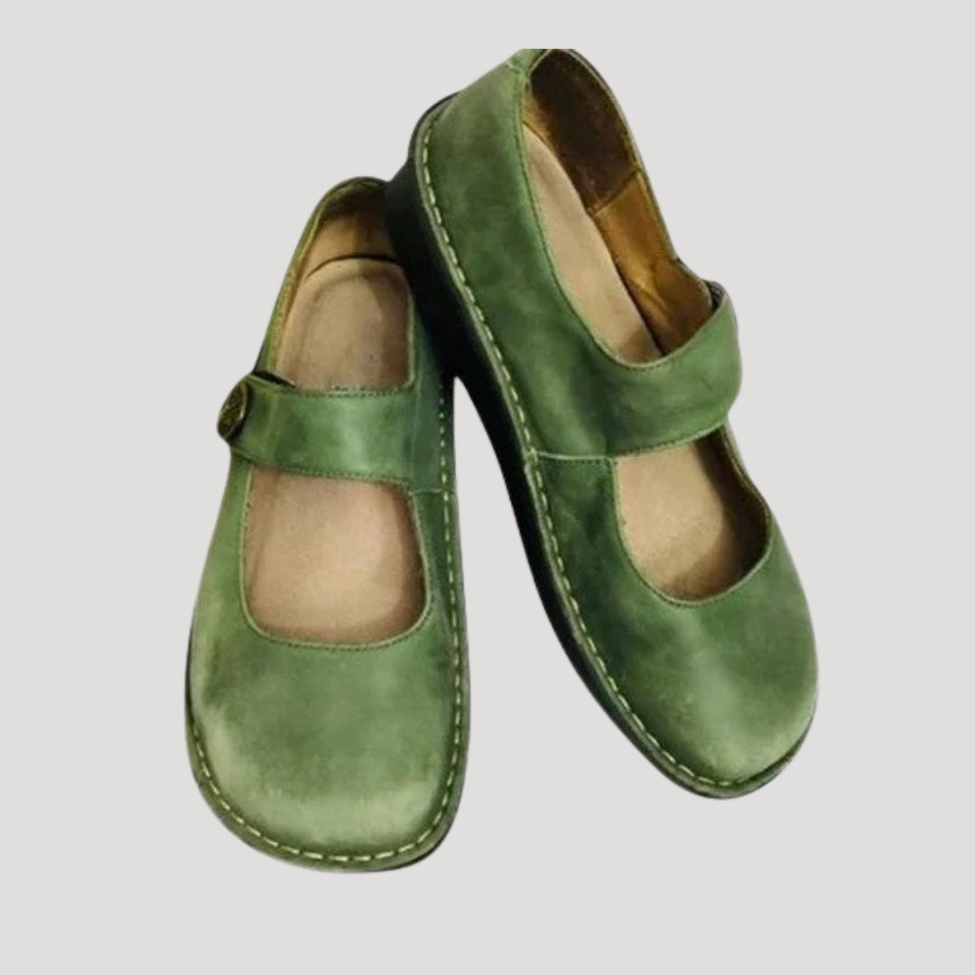Women's Mary Jane Flats Leather Casual Comfort Shoes
