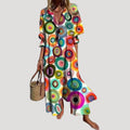 Women’s Summer Dress Maxi Casual Shirt Printed Button