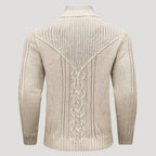Men’s Cable Knit Shawl Collar Sweater Casual Pullover