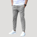 Men’s Chino Pants Elastic Waist Slim Fit Casual Trousers