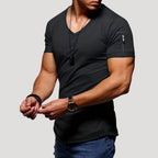 Men’s V Neck T Shirt Short Sleeve Casual
