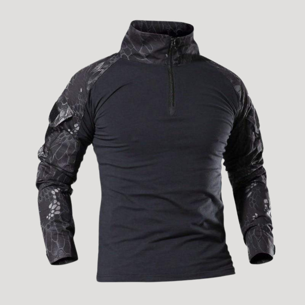 Men’s Tactical Quarter Zip Long Sleeve Combat Shirt