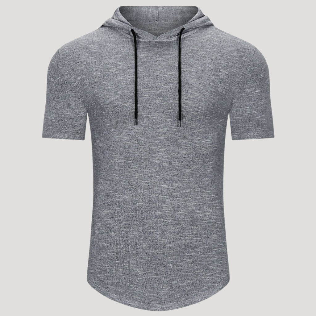 Men’s Short Sleeve Hooded T Shirt Slim Fit Casual Pullover Tee