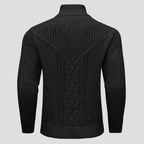 Men’s Cable Knit Shawl Collar Sweater Casual Pullover