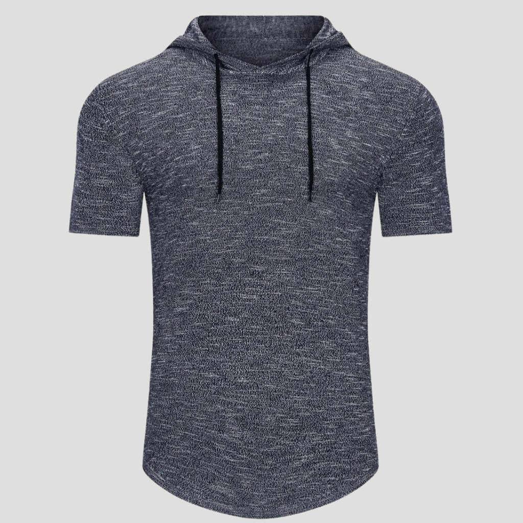Men’s Short Sleeve Hooded T Shirt Slim Fit Casual Pullover Tee