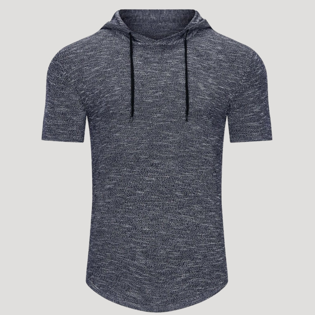 Men’s Short Sleeve Hooded T Shirt Slim Fit Casual Pullover Tee