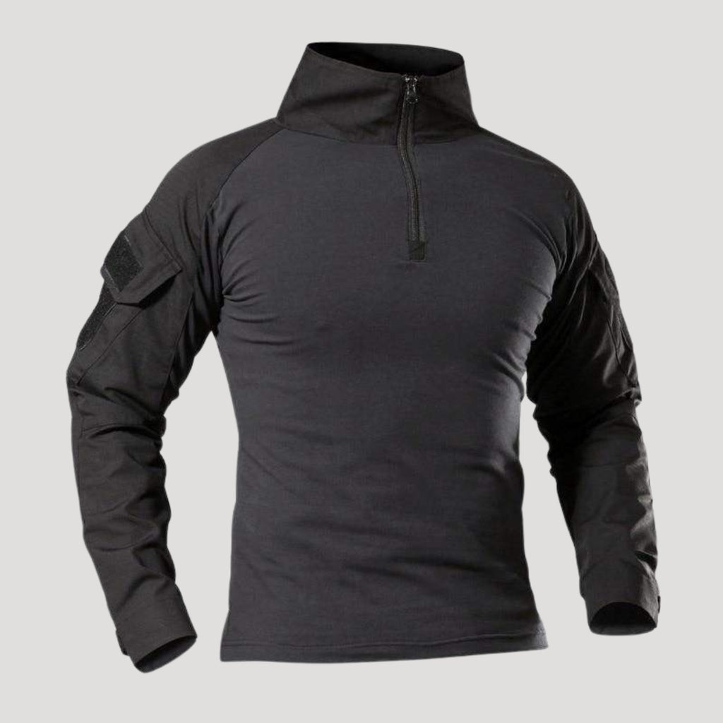 Men’s Tactical Quarter Zip Long Sleeve Combat Shirt