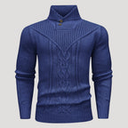 Men’s Cable Knit Shawl Collar Sweater Casual Pullover
