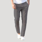 Men’s Drawstring Linen Blend Trousers Relaxed Casual Fit