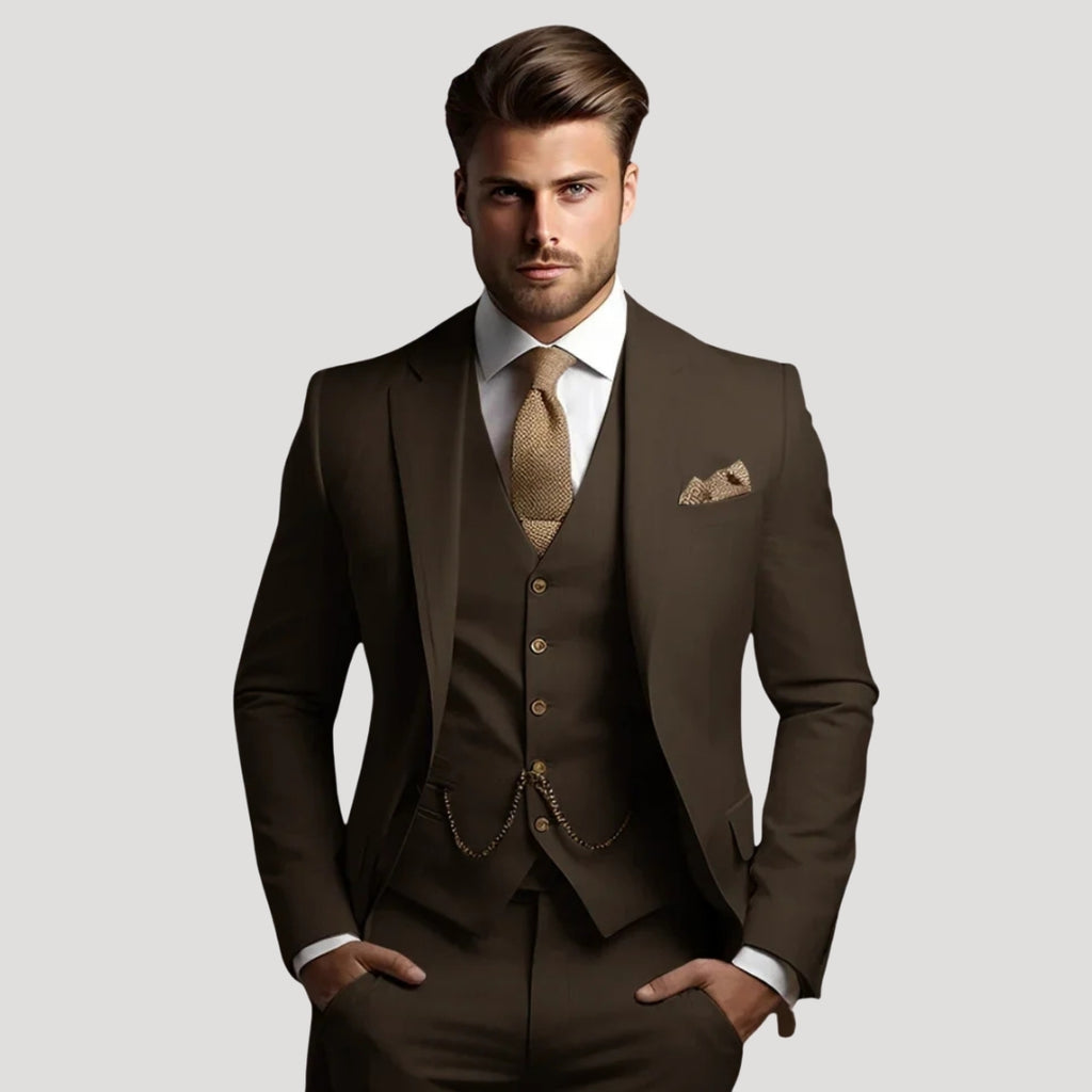 Men’s Three Piece Suit Slim Fit Blazer Vest Pants Set