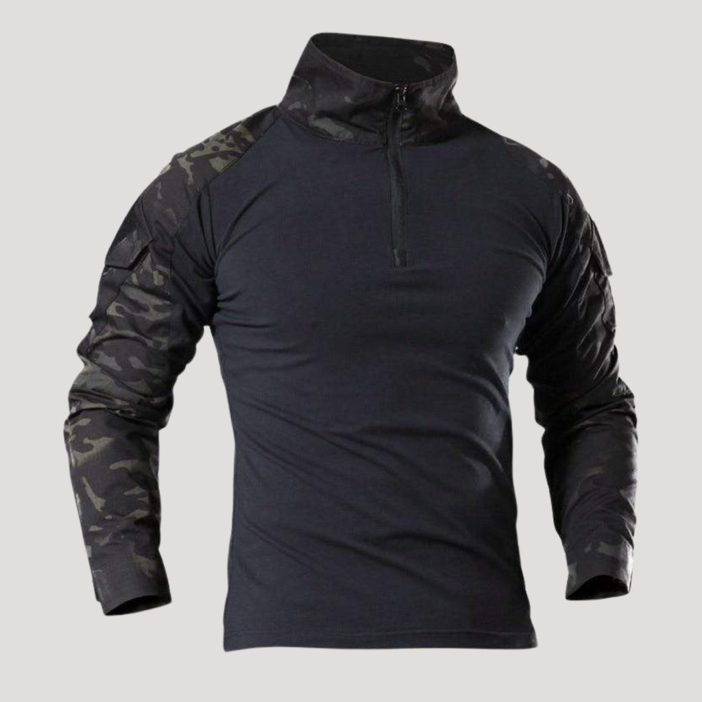 Men’s Tactical Quarter Zip Long Sleeve Combat Shirt