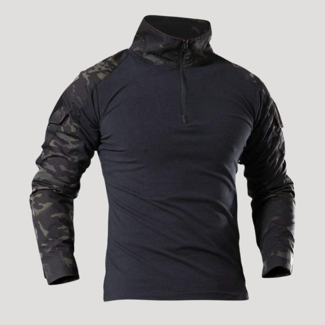 Men’s Tactical Quarter Zip Long Sleeve Combat Shirt