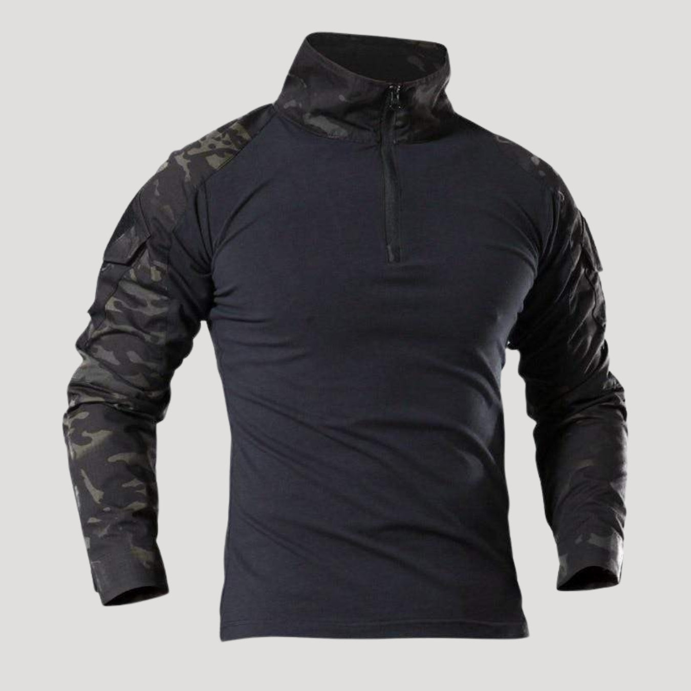 Men’s Tactical Quarter Zip Long Sleeve Combat Shirt