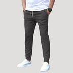 Men’s Chino Pants Elastic Waist Slim Fit Casual Trousers