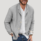 Men’s Button Up Overshirt Relaxed Fit Lightweight Casual Jacket