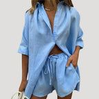 Women’s Oversized Shirt And Shorts Matching Set