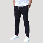 Men’s Chino Pants Elastic Waist Slim Fit Casual Trousers