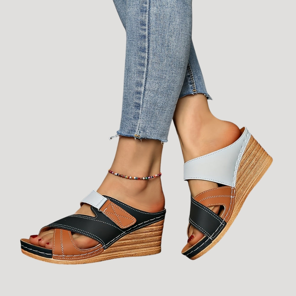 Women’s Sandals Platform Wedge Slip On Open Toe Comfort