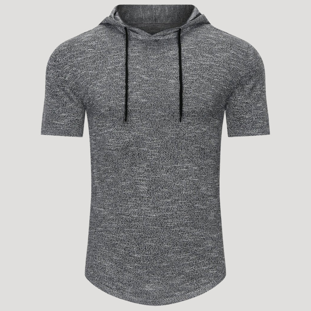 Men’s Short Sleeve Hooded T Shirt Slim Fit Casual Pullover Tee