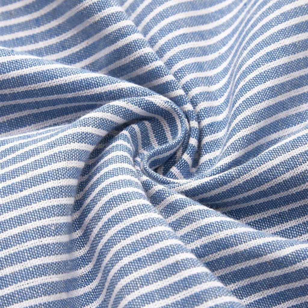 Women’s Midi Dress Short Sleeve Striped A Line