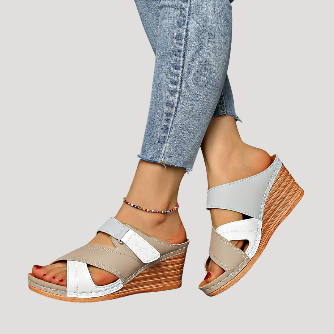 Women’s Sandals Platform Wedge Slip On Open Toe Comfort