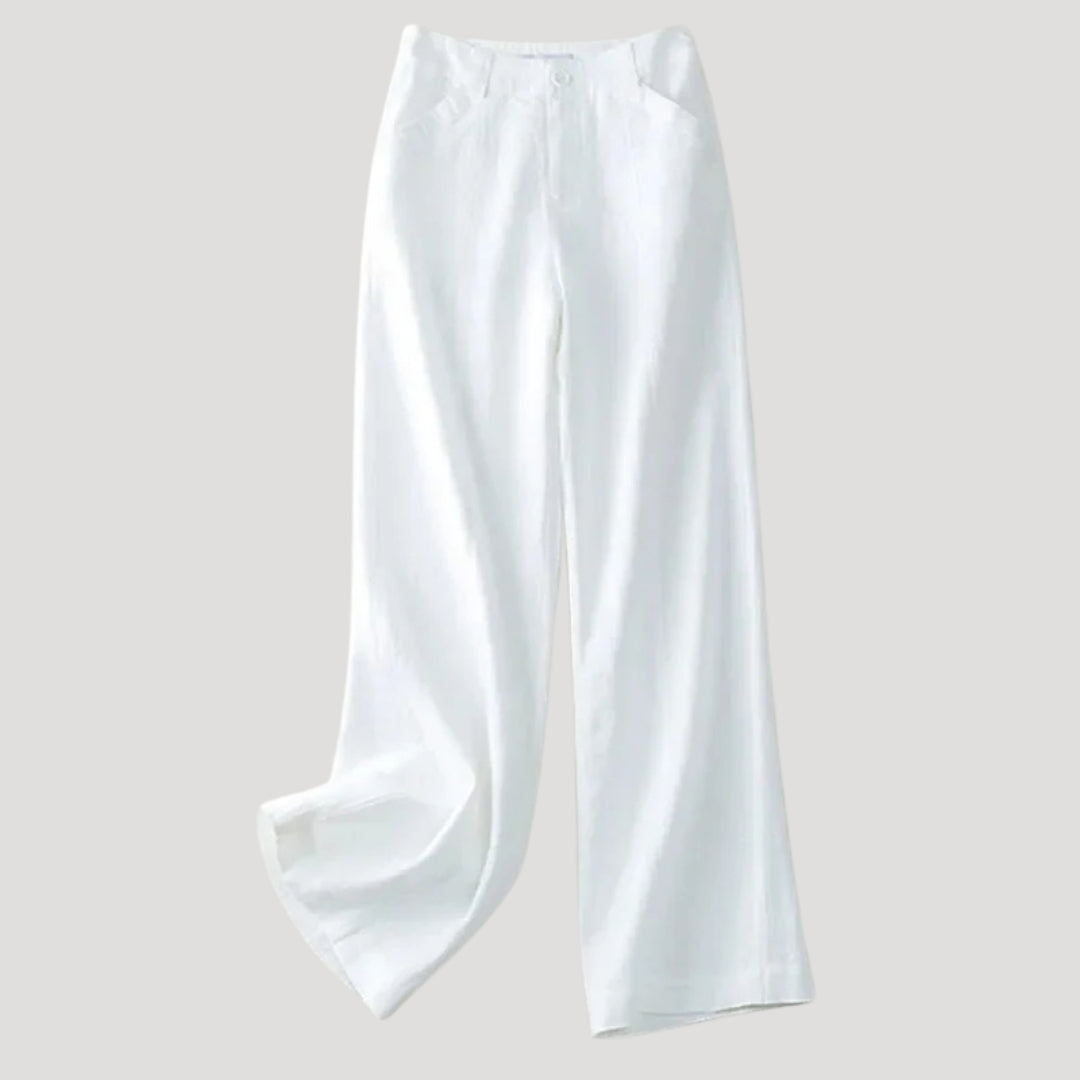 Women’s Linen Pants Wide Leg High Waist Casual Loose