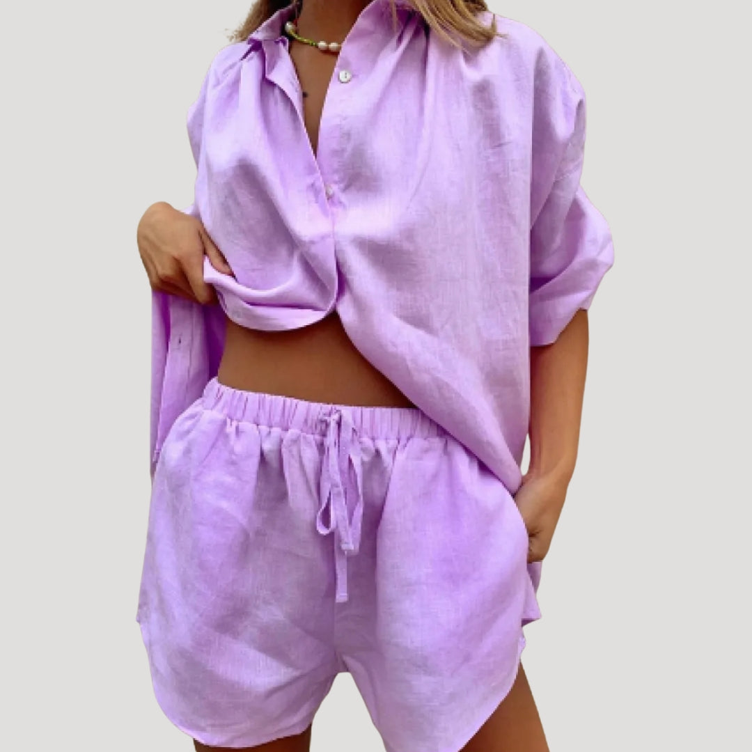 Women’s Oversized Shirt And Shorts Matching Set