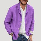 Men’s Button Up Overshirt Relaxed Fit Lightweight Casual Jacket
