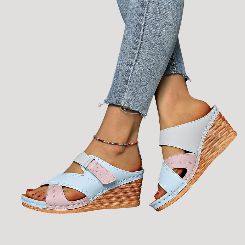 Women’s Sandals Platform Wedge Slip On Open Toe Comfort